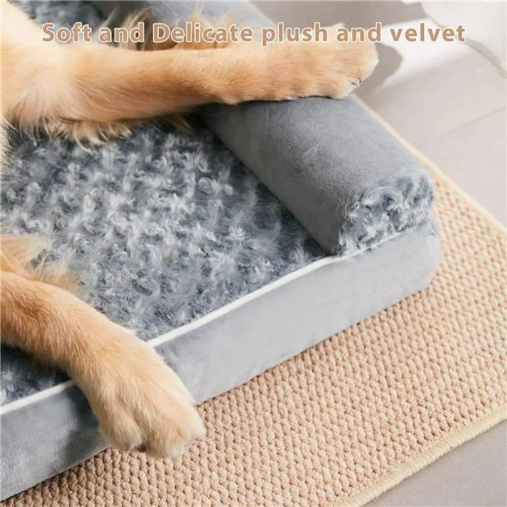 Orthopedic Beds for Large, Medium Dogs, Egg- Foam Dog Crate Bed(L(36 * 27 * 6.5)